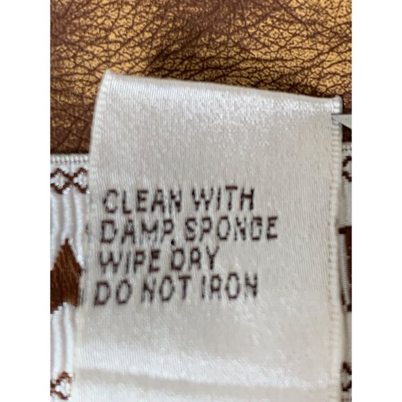 Womens Ruffle Jacket By AMI 3X Plus Faux Leather Lightweight GUC brown 8689 - Picture 4 of 7